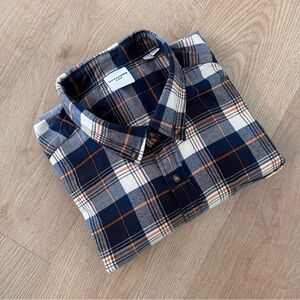 Men’s Brushed Cotton Flannel Plaid Shirt sz 1XL